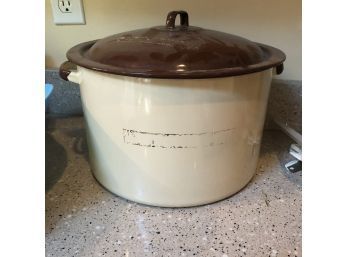 Enamelware Storage Container With Lid
