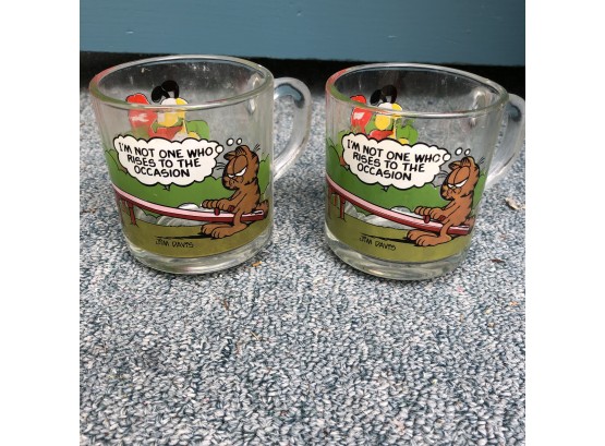 Set Of Two Garfield Collectible Cups From McDonald's