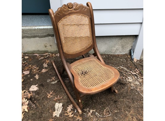 Rocking Chair With Cane Seat (As Is)