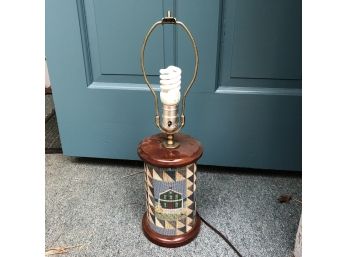 Needlepoint Spool Lamp