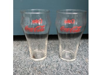 Set Of Two Vintage Coca-Cola Drinking Glasses