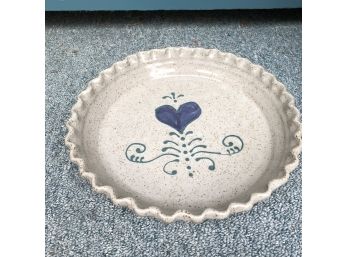 Vintage Great Bay Pottery Fluted Pie Plate