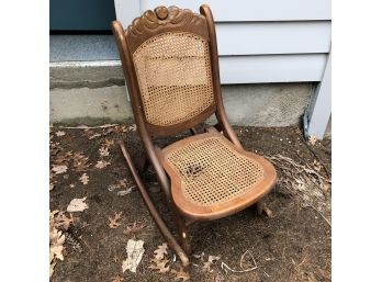 Rocking Chair With Cane Seat (As Is)