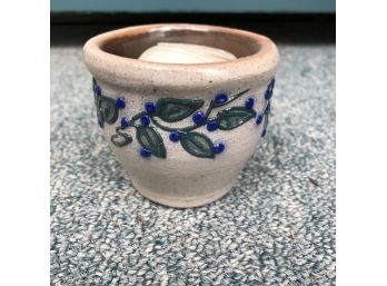 Small Stoneware Candle Holder