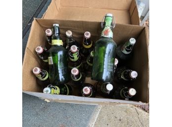 Set Of 17 Swing Top Beer Bottles