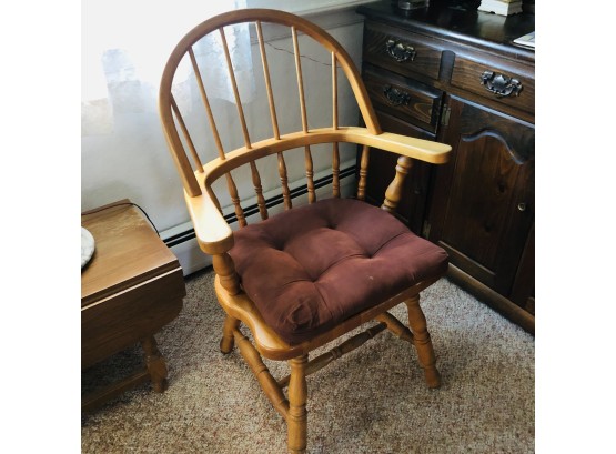 Curved Back Chair With Cushion (Living Room)