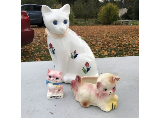 Trio Of Vintage Ceramic Cats (Workshop 2)