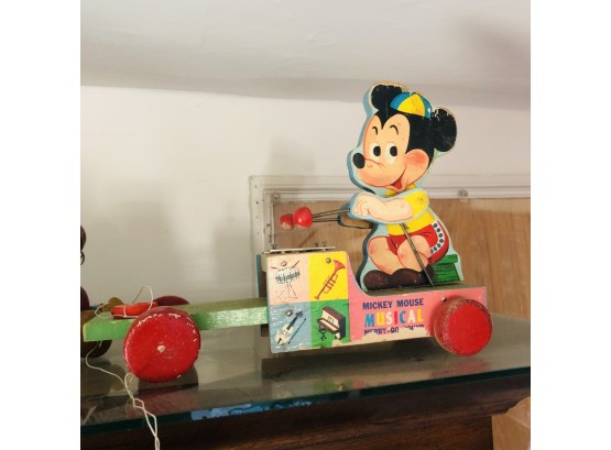 Vintage Musical Mickey Mouse Pull Toy