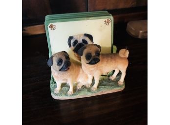 Pug Coaster Set