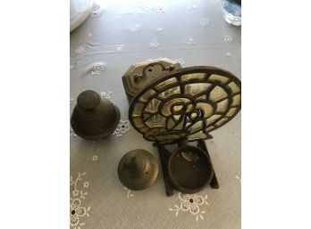 Stained Glass Candle Holder And Small Brass Incense Burners