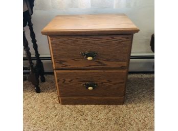 Small Two Drawer Nightstand (Living Room)