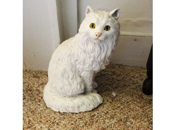 Decorative White Cat Figure