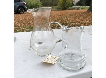 Pair Of Princess House Glass Pitchers (Workshop 2)