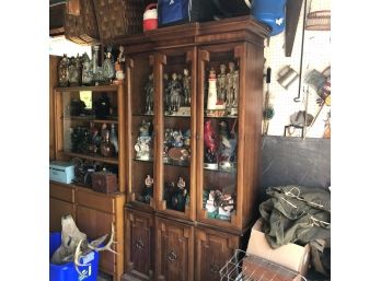 Glass Front China Cabinet With Cupboard Storage (Garage)