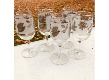 Set Of 5 Vintage Stemware Glasses (Workshop 2)