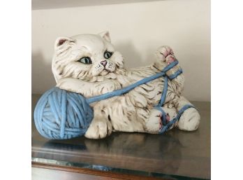 Cat With Yarn Decorative Figure