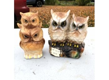 Pair Of Vintage Owl Banks (Workshop 2)