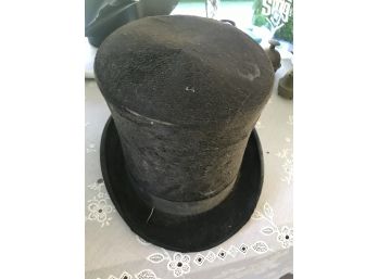 Antique Top Hat With Signature
