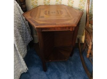 Vintage Round Inlay Table