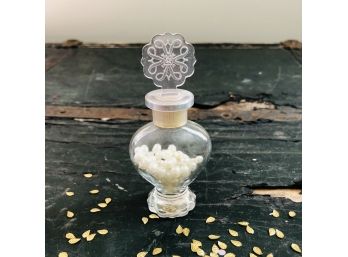 Small Perfume Bottle With Pearl Beads