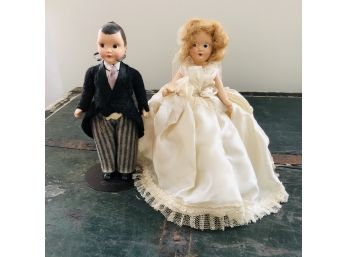 Bride And Groom Vintage Storybook Doll Pair