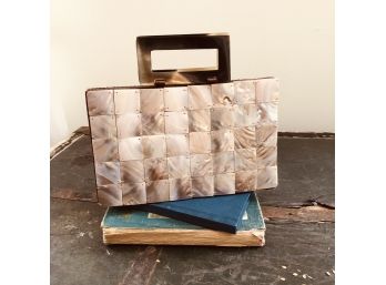 Vintage Faux Shell Tiled Lucite Handbag