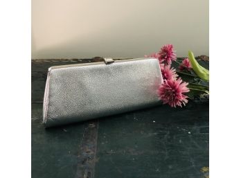 Silver Clutch With Optional Chain Strap