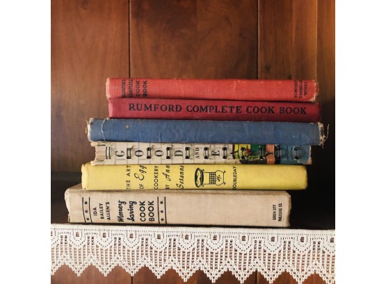 Stack Of Vintage Cookbooks