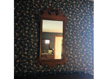 Vintage Rectangular Wooden Wall Mirror