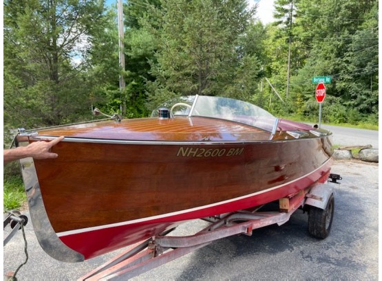 Vintage Chris Craft Runabout 'Anastasia' Project Boat With Trailer