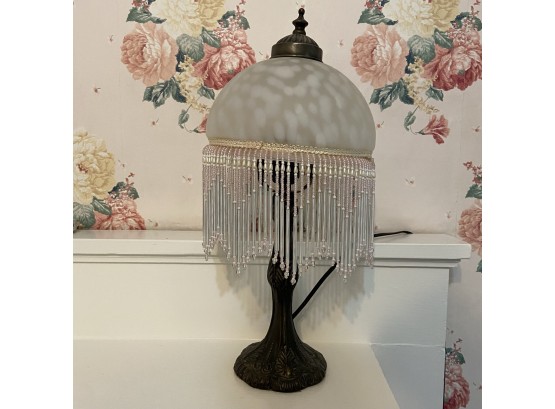 Lamp With Beaded Shade (Upstairs)