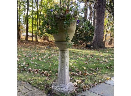 Planter On Pedestal Stand