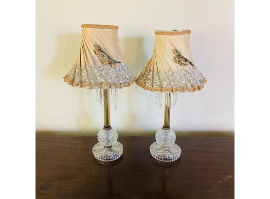Pair Of Crystal Lamps (First Floor)