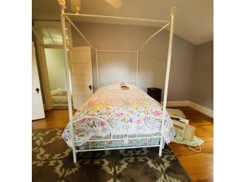 Four Poster White Double Bed