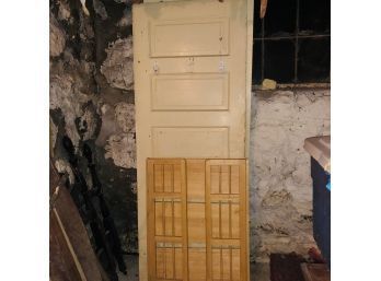 Salvage Doors And Folding Shelf (Basement)