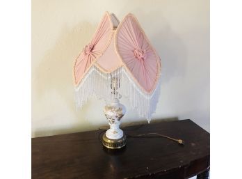 Ornate Lamp With Fringed Shade (First Floor)
