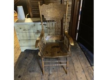 Vintage Pressed Wood Chair (Attic)