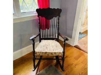 Rocking Chair With Upholstered Seat (Upstairs)