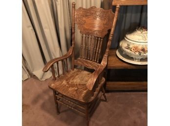 Vintage Pressed Wood Chair (Basement)