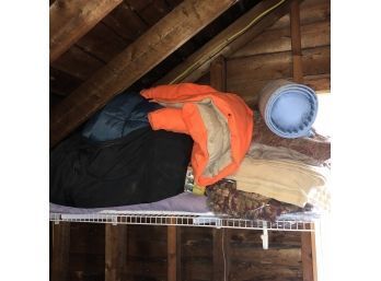 Assorted Blankets And Sleeping Bags (Attic)