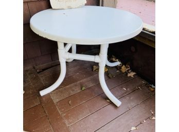 White Outdoor Side Table No. 2