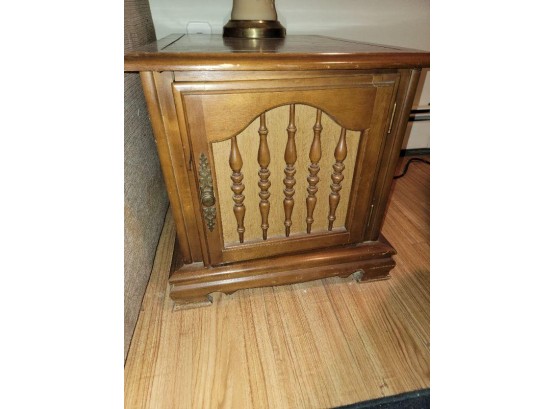 Vintage End Table With Storage