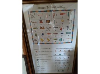 Ancient Egyptian A.b.c Framed Poster