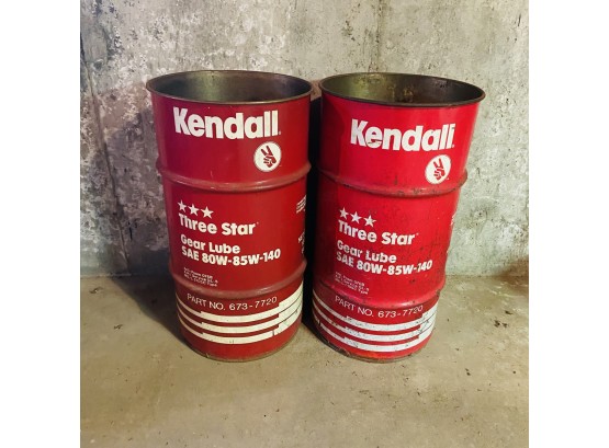 Vintage Kendall Oil/grease Cans (Basement)