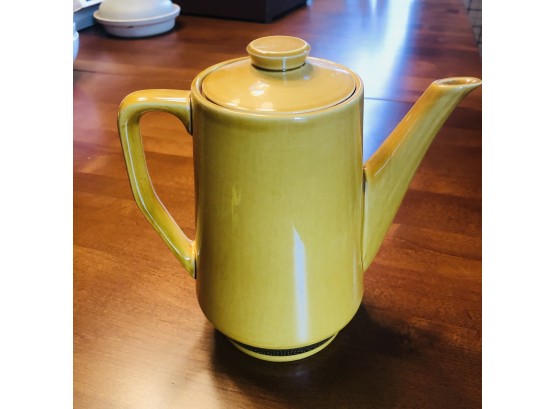 Vintage Mustard Yellow Ironstone Coffeepot