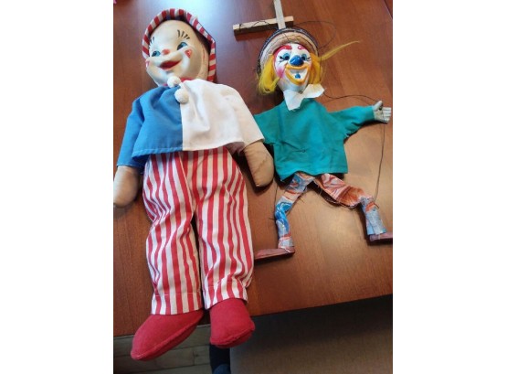 Vintage Clown And Marionette