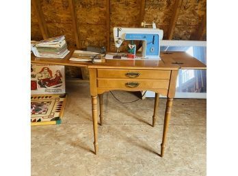 Singer Sewing Machine And Table  (garage Upstairs)