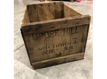 Moose Hill Orchards Wooden Crate