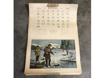 Currier & Ives The Travelers Large Format Calendar Pages
