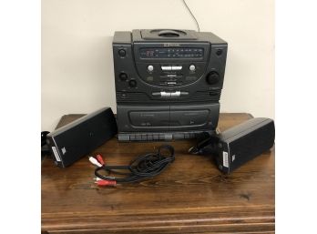 Emmerson CD And Cassette Player With JBL Wall Mount Speakers